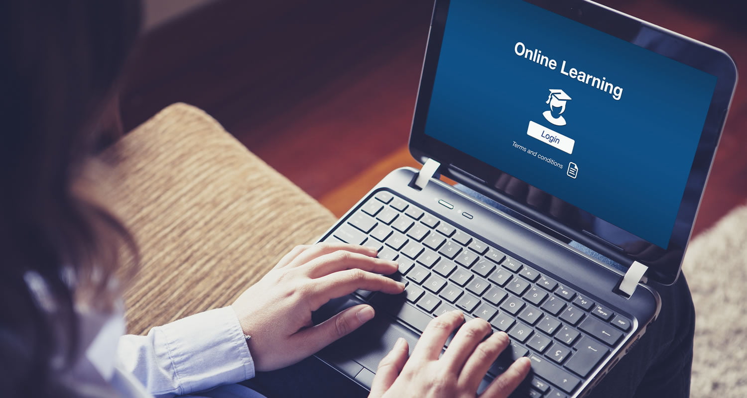 "Online Learning" on the screen.