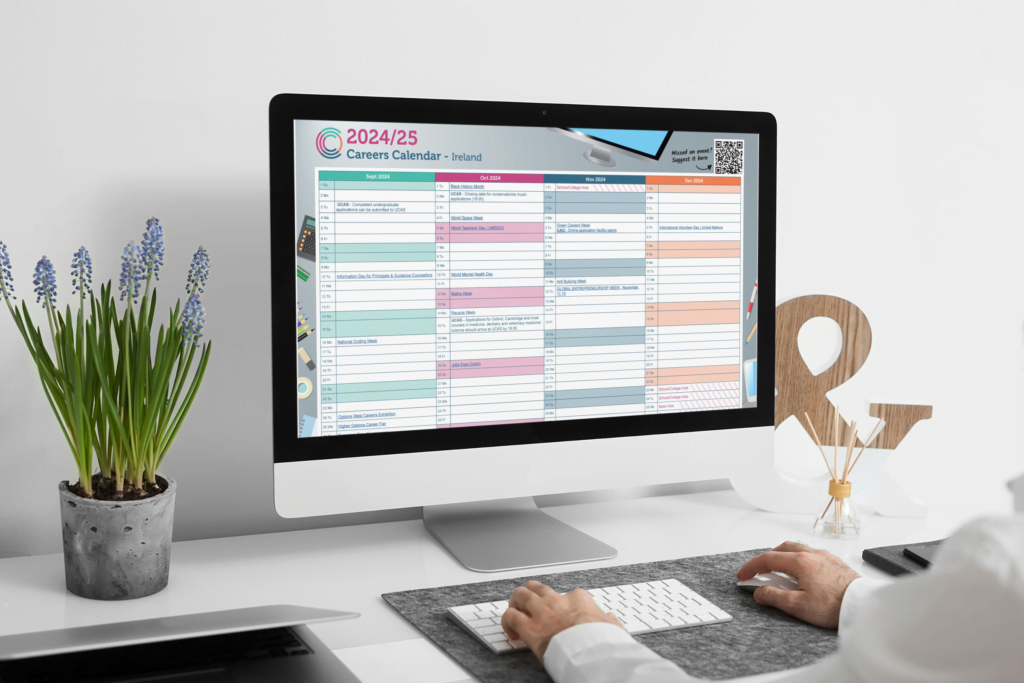 2024 / 25 Careers Calendar on mac screen
